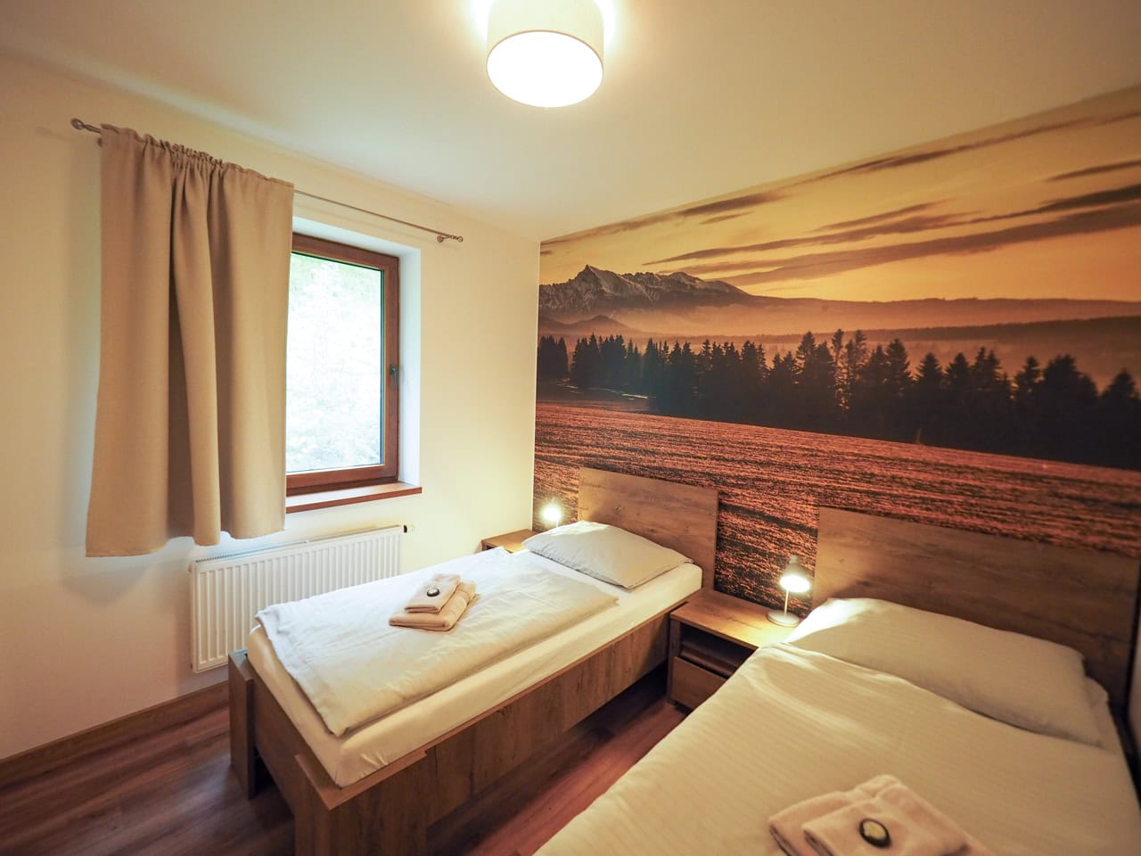 Spálňa s oddelenými lôžkami v apartmáne vo Vila Vista